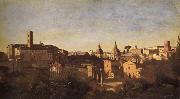 Corot Camille The forum of the garden farnes Spain oil painting artist
